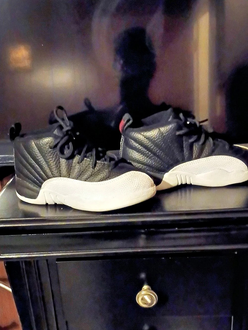 Jordan Air Jordan 12 Retro Playoff (Toddler) ) Black & White Sneakers
